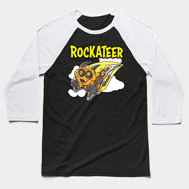 RocKATeer flying through the sky Baseball T-Shirt by eShirtLabs